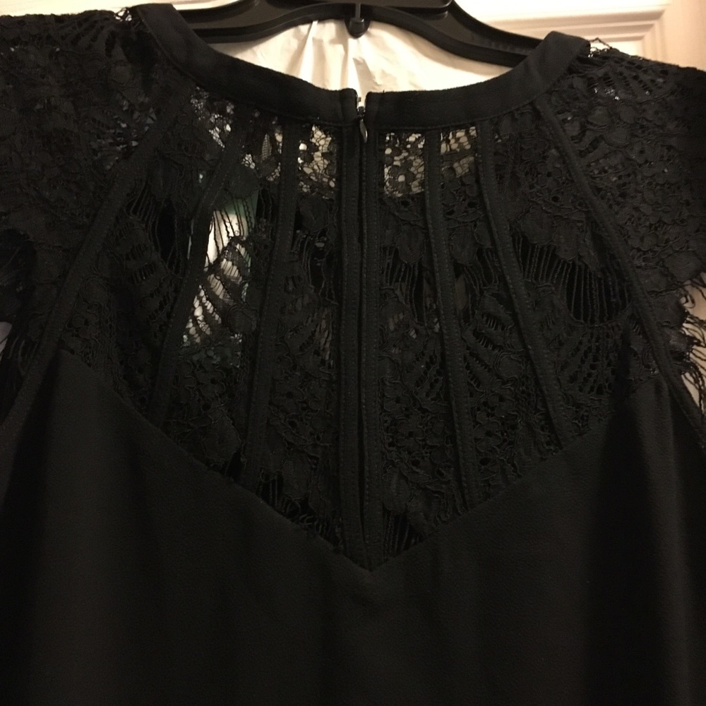 Additional pics of black lace cut out top